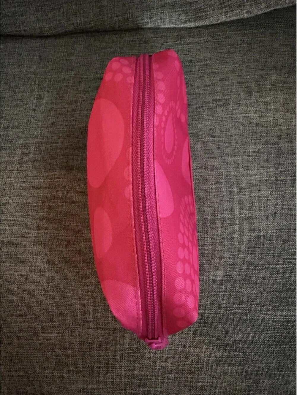 Thirty One Small Travel Bag Pink Lotsa Dots  Makeup Brush Cosmetic School Pencil